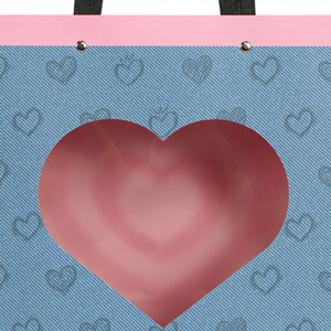 Heart Clear Window <b>Gift</b> Handbag Sturdy Handle Structure Manufacturer Vietnam Quality Certified Color Box Packaging Factory - Product Image 4