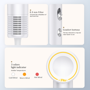 120000 vòng/phút tốc độ cao không chổi than điện máy sấy tóc 1400W công cụ với bao bì không khí Styler bàn chải không khí nóng 1400W Máy sấy tóc Bộ - Product Image 6