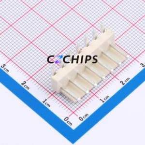 HCZZ0604-7 Wire-to-Board Pin Header Bent Lead Through Hole,P=3.96mm Connector 1x7P 3.96mm Right Angle Insert VH - Product Image 1