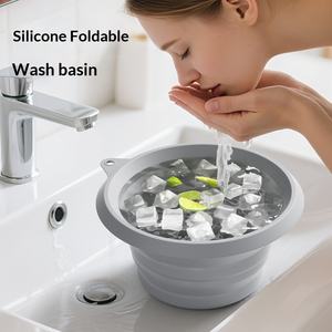 Bol pliable en silicone pour bain de glace facial, réutilisable, pour thérapie par le froid, avec plateau à glace intégré, pour la maison et les voyages - Product Image 1