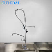 Robinet industriel certifié Watermark haute pression, pré-évier, pour cuisine commerciale, avec flexible, cartouche en laiton, à poignée unique extractible
