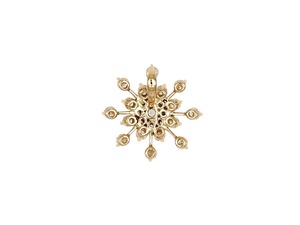 Snowflake Starburst Pendant Necklace Full Paved <b>Clear</b> Crystal <b>Rose</b> Gold Silver Tone Sparkling Ladies Statement Jewelry - Product Image 4