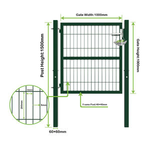Clôture en treillis métallique composite 3D de 1*1,8 m, clôture et <span class=keywords><strong>portail</strong></span> métalliques d'entrée pour jardin - Product Image 2
