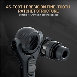 Multi-functional 40-in-1 Professional <strong>Ratchet</strong> Screwdriver <strong>Wrench</strong> 180 Swivel Head 45-Tooth <strong>Ratchet</strong> 8 Combination Modes DIY OEMODM - Product Image 4