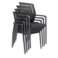 Chaise de bureau de haute qualité pour la formation des employés, avec dossier respirant en tissu mesh, idéale pour les réunions