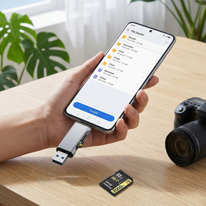 Lettore di Schede ad Alta Velocità 3.0 SD/TF Multifunzione USB/Type-C Esterno con Guscio in Alluminio 16/15 Telefono Cellulare Tutto-in-Uno Fotocamera SLR - Product Image 3