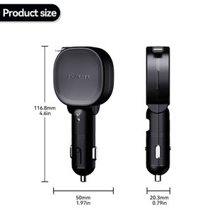 สายชาร์จแบบยืดหดได้ ชาร์จเร็วพิเศษ กำลังไฟ 30W รองรับ Flash Type-C <span class=keywords><strong>IOS</strong></span> 5V/2.4A แบบเสียบช่องจุดบุหรี่ - Product Image 6