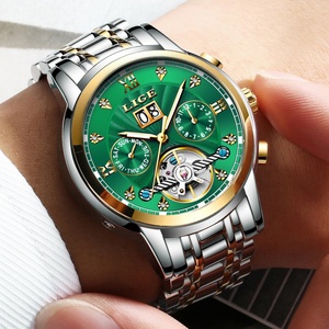 LIGE 9909 Men's Tourbillon Mechanical Watches Men Wrist Classic Charm <b>Automatic</b> Skeleton Watch Male - Product Image 6