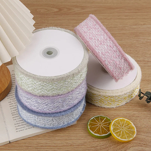 Cintas tejidas de caramelo con borde de felpa para sombreros de pelo con lazo Diy, Material de costura para ropa, caja de regalo, cinta de embalaje de flores - Product Image 2