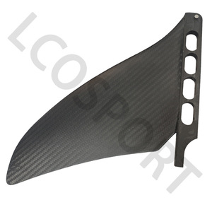 Aleta de fibra de carbono para tabla de surf, 9 pulgadas, atornillable, para SUP inflable, aleta desmontable para dividir el agua - Product Image 1