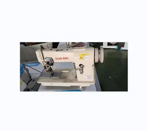 Máquina de costura de material fino da agulha dupla CSL-1720 da roda dourada de fornecimento com faca e roda