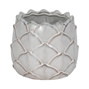 Vaso in Ceramica Rotondo Texturizzato, Fioriera in Gres per Piante da Interno ed Esterno, Decorazione per la Casa - Product Image 3
