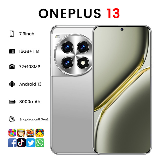 Hot Selling OnePlus 13 5G Android Phone Boasts 7.3 Inch Large Display 16GB RAM 1TB Space