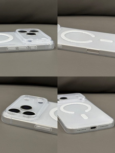 Custodia Magnetica Sottile e <span class=keywords><strong>Trasparente</strong></span> Twins per <span class=keywords><strong>iPhone</strong></span> 15 16 17 Pro Max, <span class=keywords><strong>Cover</strong></span> Minimalista Anti-Ingiallimento da 0,6mm in PP - Product Image 2