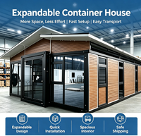 Casa Contenedor Móvil Expandible Personalizada de 20 pies/40 pies, Tipo Villa, para Vivienda Compacta, con Sala de Estar Contemporánea Estilo Supermercado