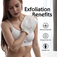 Gant exfoliant en soie turque personnalisé avec logo, gant de gommage naturel en cocon pour le visage, le cou et le corps, ensembles de bain en soie turque