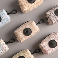 Distributeur de sacs à déjections pour animaux de compagnie en polyester épaissi, portable, style coréen, en stock