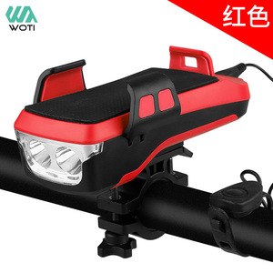 Yueli <b>Bicycle</b> <b>Light</b> Phone Holder With Horn 5 Sound Modes IPX4 Waterproof LED Front <b>Light</b> For Cycling Mountain Bikes - Product Image 4