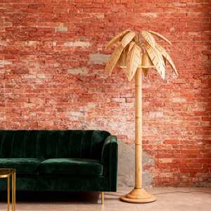 Lampe de sol en <span class=keywords><strong>rotin</strong></span> faite à la main sur mesure pour salon, chambre à coucher, villa, cour, thème hôtel, décoration de complexe hôtelier, <span class=keywords><strong>palmier</strong></span> - Product Image 4