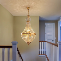 Lustre classique cristal luxe rétro Style européen salon Villa lustre décoratif en cristal