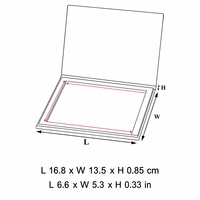 Boîte cadeau rigide rouge avec insert en carton noir pour cartes de vœux, invitations de mariage, messages de fêtes, style d'emballage de vente au détail