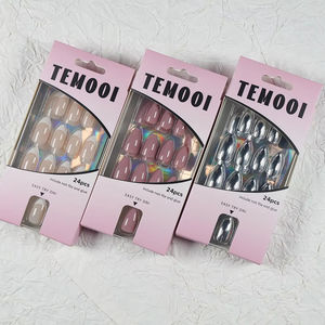 Vente <span class=keywords><strong>en</strong></span> Gros <span class=keywords><strong>Faux</strong></span> Ongles à Presser Boîte Cadeau Personnalisée Forme Coffin Limage d'Ongles Ongles Artificiels Press-on - Product Image 4