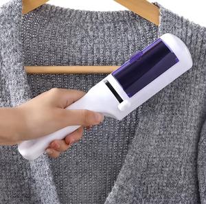 Brosse anti-poils d'animaux en plastique ABS durable personnalisée, outil de nettoyage automatique des poils d'animaux, rouleau anti-peluches réutilisable pour chats et chiens - Product Image 1