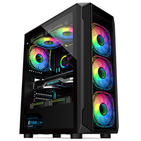 AntarcChill Cooling-7 Micro ATX/ATX/ITX Computer Case Double-Sided Tempered Glass Transparent Gaming Office PC Mid Tower