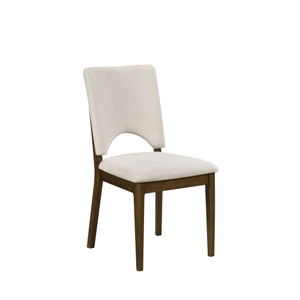 Chaise élégante en rotin brun, panneau en bois massif et contreplaqué, rembourrée, pour salle à manger, restaurant, maison ou hôtel. - Product Image 5