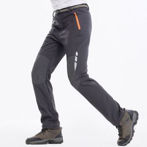 Pantaloni pantaloni lunghi da uomo colorati in tinta con alpinismo da sci in morbido guscio in pile caldo invernale Casual - Product Image 6