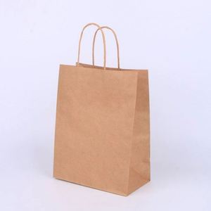 Custom Luxury Brown Kraft Paper <b>Bag</b> for Supermarket Use Small Business Food Retail Shopping Tote Packaging Gift Idea - Product Image 4