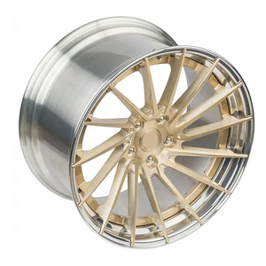 Jantes de <span class=keywords><strong>voiture</strong></span> 2 pièces 19 20 21 22 23 24 26 pouces 5x120.65 5x127 Jantes en alliage forgé concave brossé or poli pour Chevrolet Impala - Product Image 4