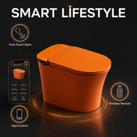 WC intelligent pour projets hôteliers, cuvette allongée, télécommande, siège chauffant, drainage S-Trap/P-Trap, normes CE/CUPC, personnalisation du logo