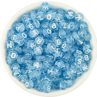 Perles de lettres en acrylique 7 mm, perles rondes alphabet, couleurs mélangées, pour la fabrication de bracelets, colliers, bijoux, artisanat fait main