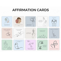Carte d'affirmation Positive en feuille d'or, impression personnalisée de jeux de santé mentale, vente en gros