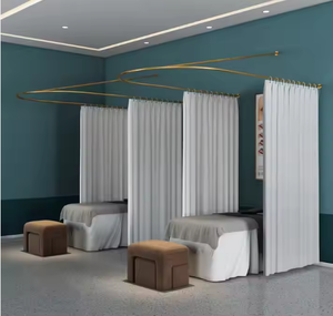 Chine Offre Spéciale Salon de beauté fer Art rideau d'isolation en forme de U conception de rideau pour Salon meilleure qualité vente directe d'usine - Product Image 2