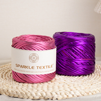 Shiny Metallic Crochet Thread 200g Spun T-Shirt Lurex Yarn for DIY Hand Crochet