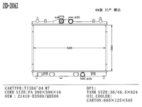 Radiateurs de voiture neufs JD 28062 pour Nissan TIIDA 2004-MT, radiateur de refroidissement d'huile - 21460-ZW40B/EL000/ED100/ED500 DPI2981