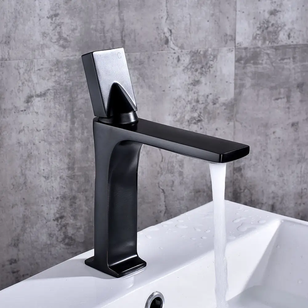 Fabrication robinet de lavabo chaud et froid commutateur créatif sortie robinet de lavabo de salle de bains robinet de lavabo de style nouvellement tombé