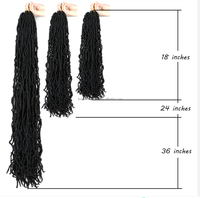 Wholesale18 24 36 pouces pour Nu Locs Choice Stylists Soft 21 Brins pour Ombre Brun Noir Tressage Cheveux Haute Extension Crochet