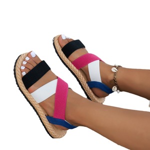 Sandalias Planas de Moda Coreana para Mujer, con Punta Abierta y Tiras Cruzadas, Cómodas y Acolchadas, Estilo Romano, Calzado Casual para Dama - Product Image 5