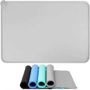 Waterproof Pet Feeding Mat with High Raised Edges BPA Free <b>Placemats</b> for Cat Dog Water Bowl Silicone Dogs Cats Food Mats - Product Image 1