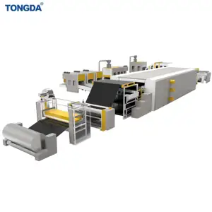 TONGDA TDL-YZ Gumpalan Ikatan Termal dan Jarum Punching Kain Pembersih Karpet Membuat Sistem Produksi Bukan Tenunan