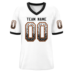 Groothandel Op Maat Gemaakte Warmteoverdracht Bedrukte Rugby Jersey Gestikte Voetbalshirts 100% Polyester V-Hals Korte Mouw Hoge Slijtage - Product Image 3