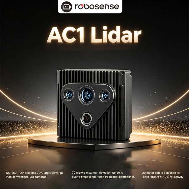 High-Performance RoboSense AC1 LiDAR Sensor 128CH 3D Laser Scanner for Robotaxi and L4 Autonomous Vehicles