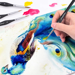 Offre Spéciale petits pinceaux de peinture de détail de grande taille 10 pièces ensemble de pinceaux de peinture de Gouache pour étudiant et artiste - Product Image 3