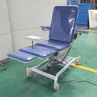 Chaise de dialyse réglable de luxe électrique mobile de chaise de don de sang d'hôpital avec le poteau IV pour le patient