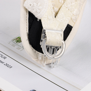 Arnês confortável encantador do cão branco para o colete macio do cão do casamento para cães médios pequenos - Product Image 4