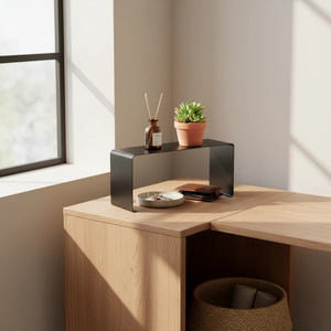 Carbon Steel <b>U</b>-<b>Shaped</b> <b>Desk</b> Shelf 4 Layers Black Standing Organizer For Desktop Storage Display Rack - Product Image 1