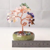 Árbol de la Abundancia de Piedra Natural, Árbol de la Vida Hecho a Mano con Piedras Curativas de Chakra para Decoración